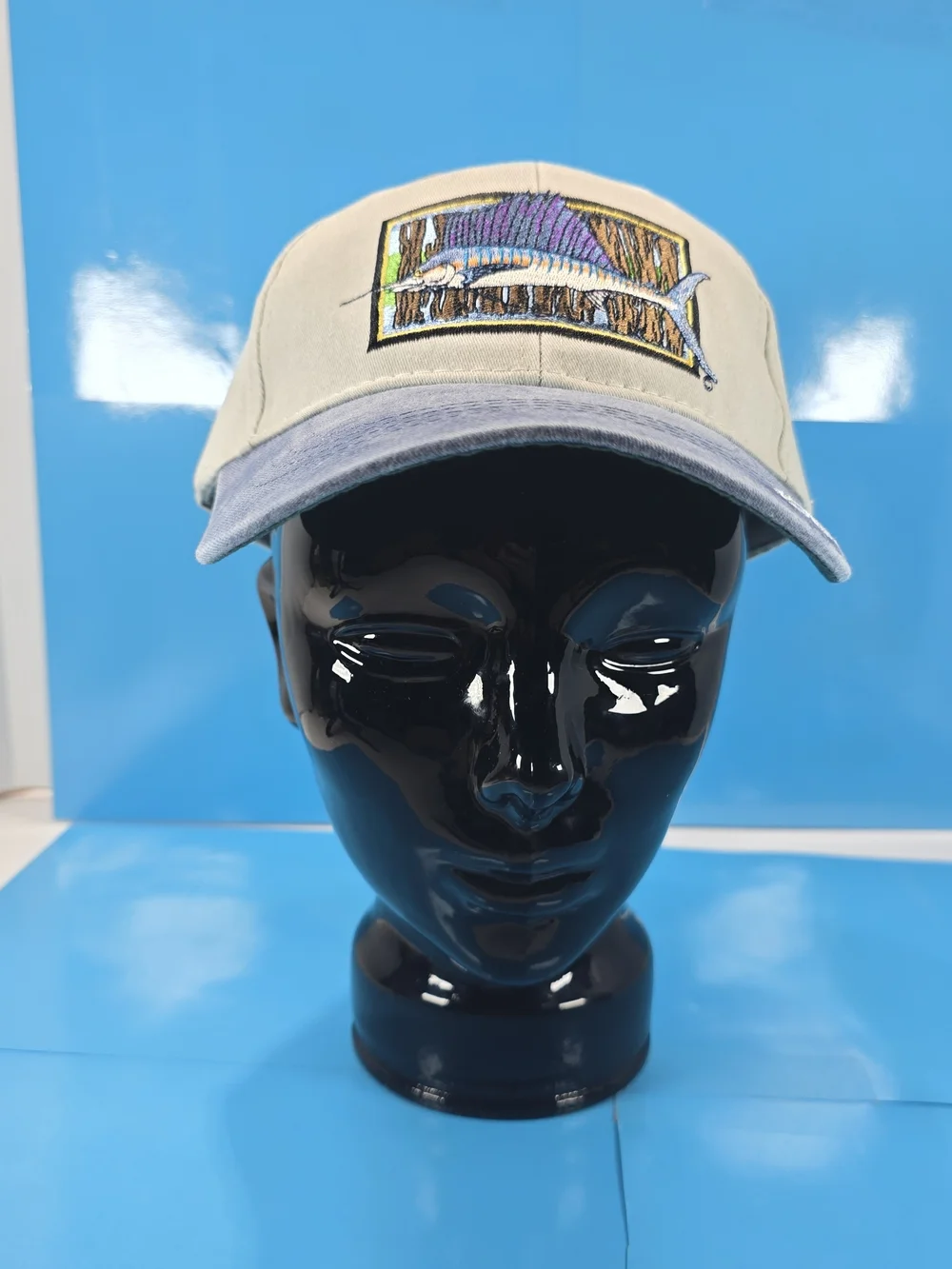 Flying Fisherman Sailfish Embroidered Fishing Hat NWT
